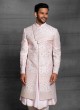 Raw Silk Anarkali Style Sherwani In Wedding Wear